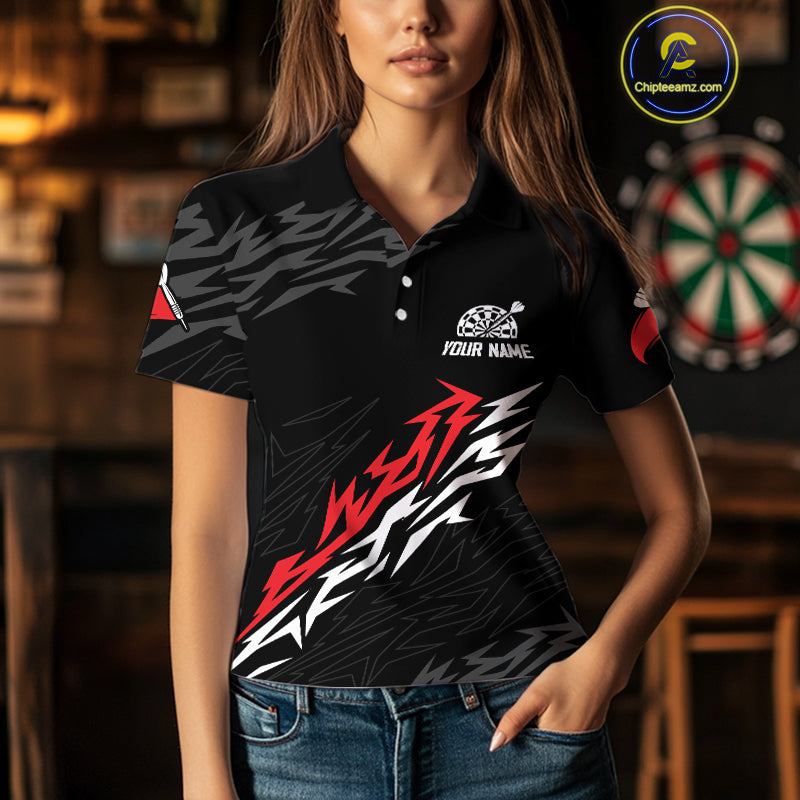 Men's Custom Dart Shirts With Red - White Streaks And Dartboard, Team Jerseys NYN0250