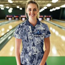 Load image into Gallery viewer, Custom Bowling League Shirts For Women with Name, Personalized Bowling Team Jerseys HNT41