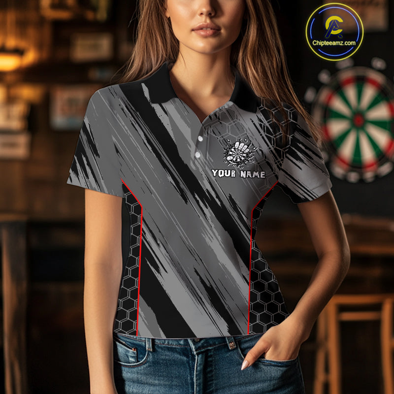 Women’s Custom Darts Shirt - Cracked Dartboard In Grip | Name Personalization NYN0318