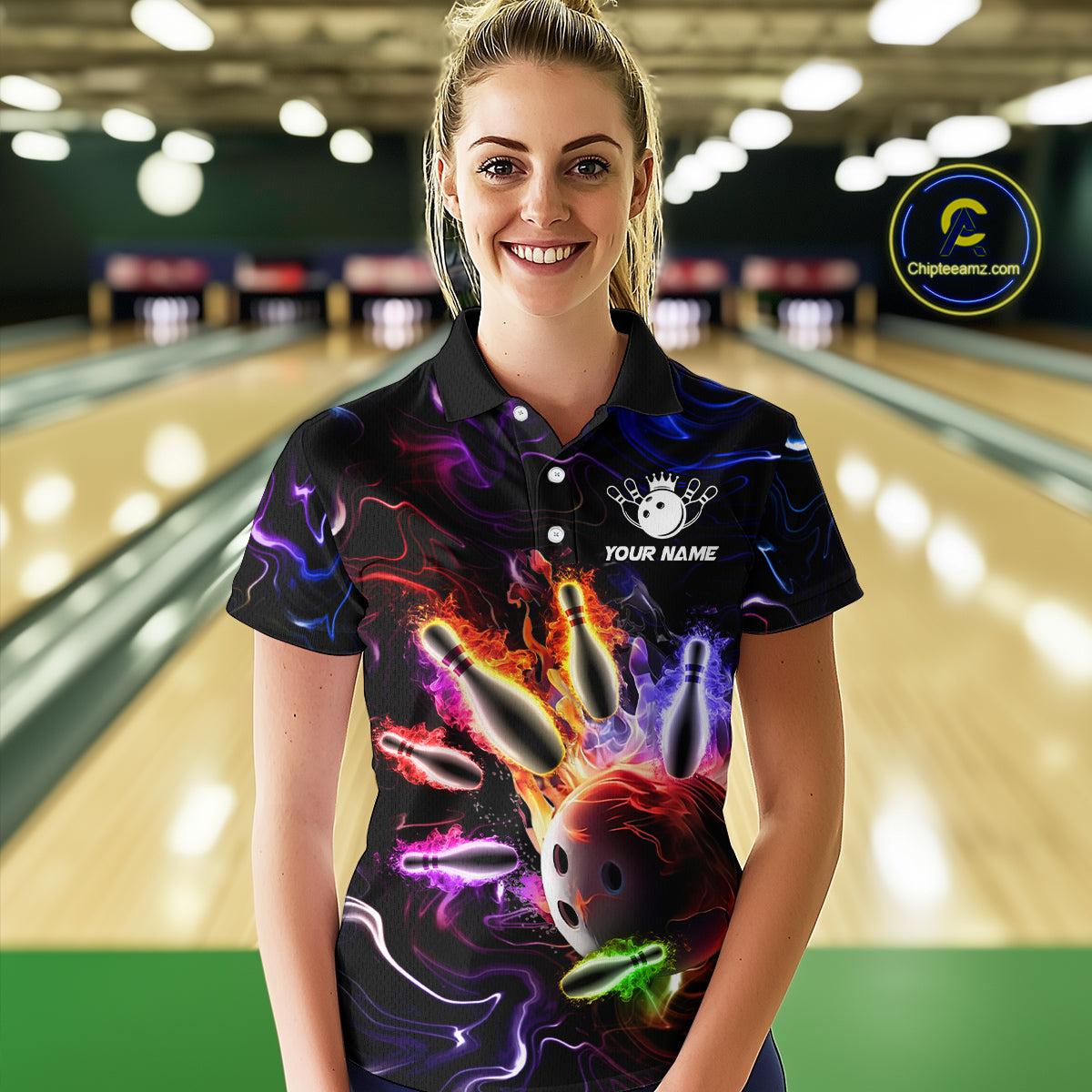 Custom Colorful Bowling Team Shirt for Women Bowling League Jersey Bowlers Gift QZT728
