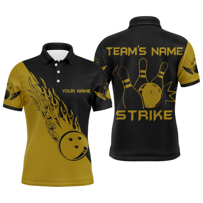 Strike Bowling Polo Shirt For Men Custom Bowling Jersey Bowing Team Shirts BDT192