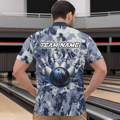 Custom Bowling League Shirts For Men with Name, Personalized Bowling Team Jerseys HNT41