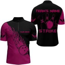 Load image into Gallery viewer, Strike Bowling Quarter-Zip Shirt For Men Custom Bowling Team Jersey BDT194