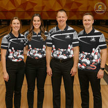 Load image into Gallery viewer, Personalized Funny Opossum Bowling Shirt Bowling Jersey for Men Bowling Polo &amp; Quarter-Zip QZT847