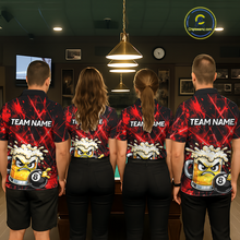 Load image into Gallery viewer, Custom Red Funny Beer Billiard Shirt for Men Billiard Jersey 8 Ball Pool Shirt Outfit BHT23