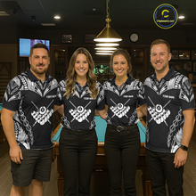 Load image into Gallery viewer, Custom 8 Ball Tribal Pattern Billiard Shirts for Women Billiard Team Shirts Billiard League Polo &amp; 1/4 Zip NNT95