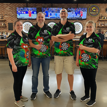 Load image into Gallery viewer, Custom Funny Green Chicken Dart Shirts For Women Dart Board Gifts Darts Team Jerseys Dart League NNT152