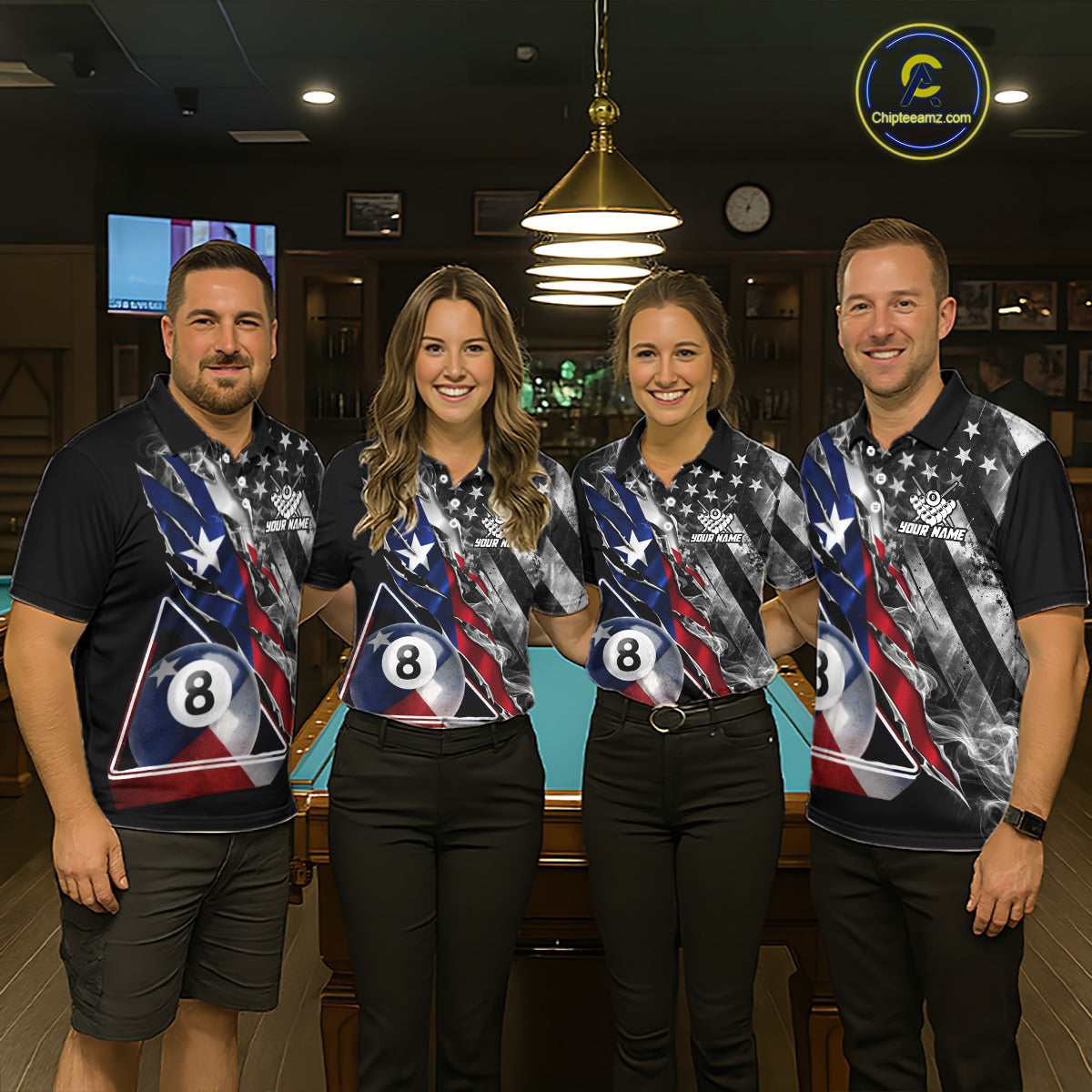 Personalized Smoke Texas Flag Billiard 8 Ball Pool Shirt For Women Custom Patriotic Billiard Appeal NYN2769