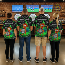 Load image into Gallery viewer, Custom Funny Green Chicken Dart Shirts For Women Dart Board Gifts Darts Team Jerseys Dart League NNT152