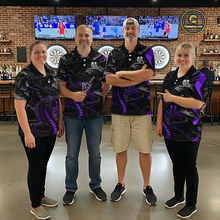 Load image into Gallery viewer, Purple Custom Cobra Snake Dart Shirts for Women Dart Team Jersey Dartboard Gifts Polo &amp; 1/4 Zip NNT162