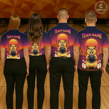 Load image into Gallery viewer, Custom Retro Capybara Bowling Jersey for Men Bowling Team Shirts Bowling Polo &amp; 1/4 Zip HNT260
