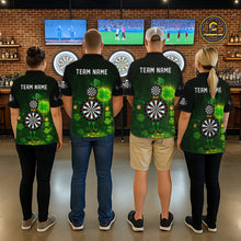 Load image into Gallery viewer, Personalized Funny Dartboard Patrick Day Men Darts Polo Shirts Shamrock Dart Team Gifts NYN2185