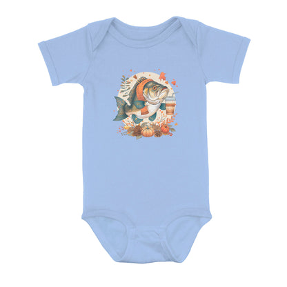 Cute Fish Enjoy The Autumn Fall Fishing Infant Fishing Shirts, Thanksgiving Baby Onesie IPHW7153