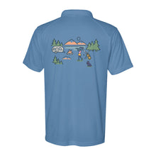 Load image into Gallery viewer, Funny Performance Polo Golf Shirts Custom Name Golf and Camping, Personalized Golfing Gifts D02 NQS9889