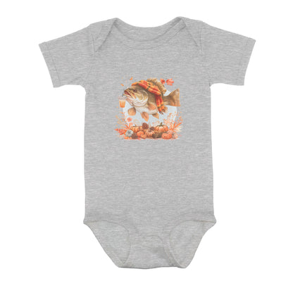 Cute Fish Enjoy The Autumn Fall Fishing Infant Fishing Shirts, Thanksgiving Baby Onesie IPHW7149