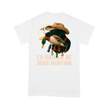 Load image into Gallery viewer, I'd Rather Be Duck Hunting Black Labs Hunting Dog Men T-shirt FSD4701