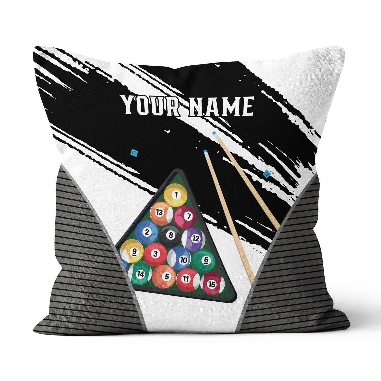 Personalized 3D Billiard Balls Pillow Custom 8 Ball Pillow Billiard Gift VHM0864