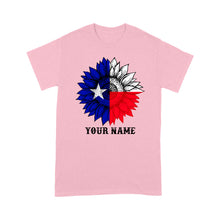Load image into Gallery viewer, Texas flag sunflower customized name patriot Texas state flag D03 NQS2495 - T-shirt
