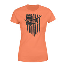 Load image into Gallery viewer, Duck Hunting American Flag Clothes, Shirt for Hunting NQS121- Standard Women's T-shirt