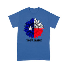 Load image into Gallery viewer, Texas flag sunflower customized name patriot Texas state flag D03 NQS2495 - T-shirt