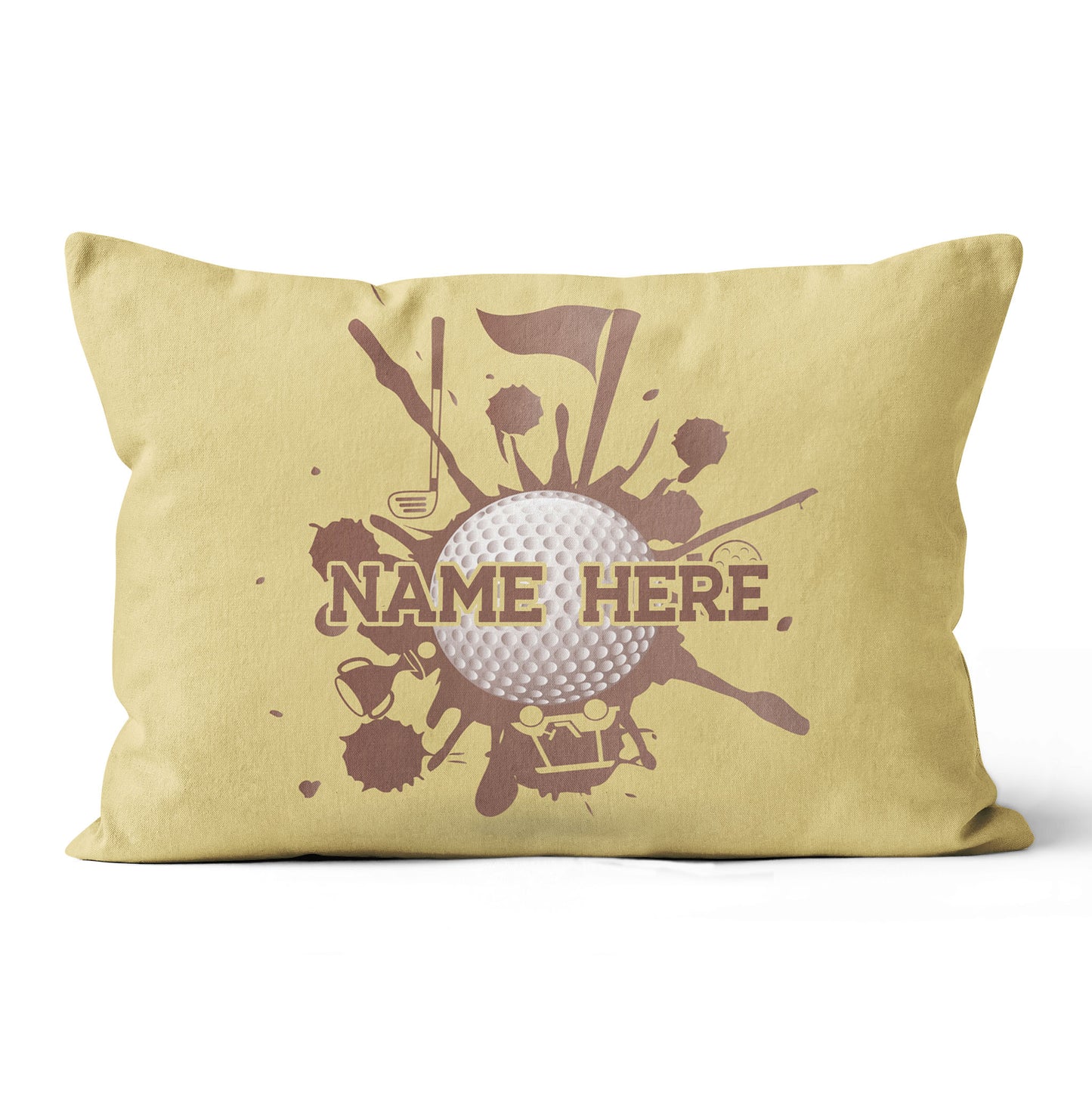 Vintage Golf Elements Custom Pillow Personalized Golf Gifts For Golfer LDT1204