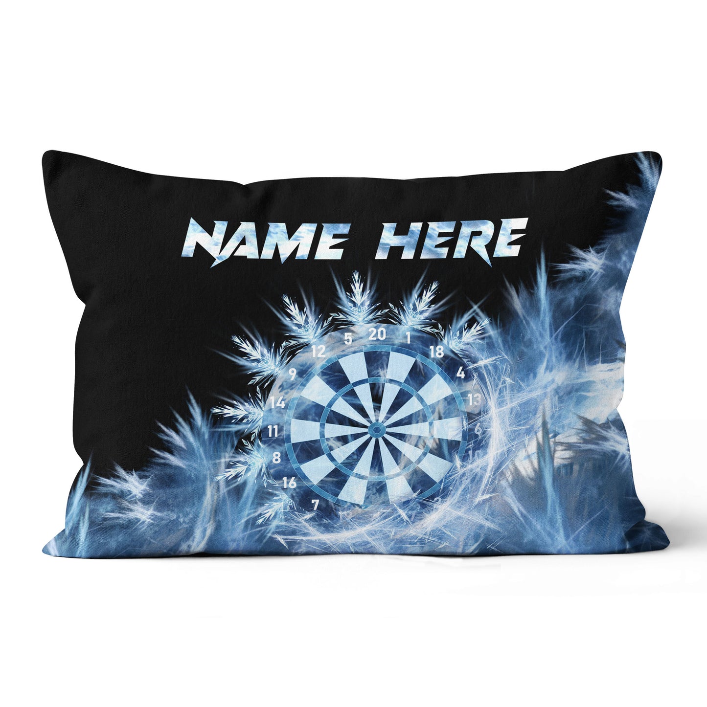 Icy Blue Light Dartboard Custom Pillow Winter Personalized Darts Gifts LDT1197
