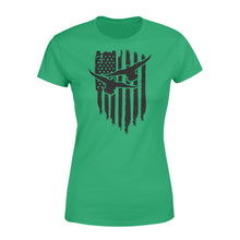 Load image into Gallery viewer, Duck Hunting American Flag Clothes, Shirt for Hunting NQS121- Standard Women's T-shirt