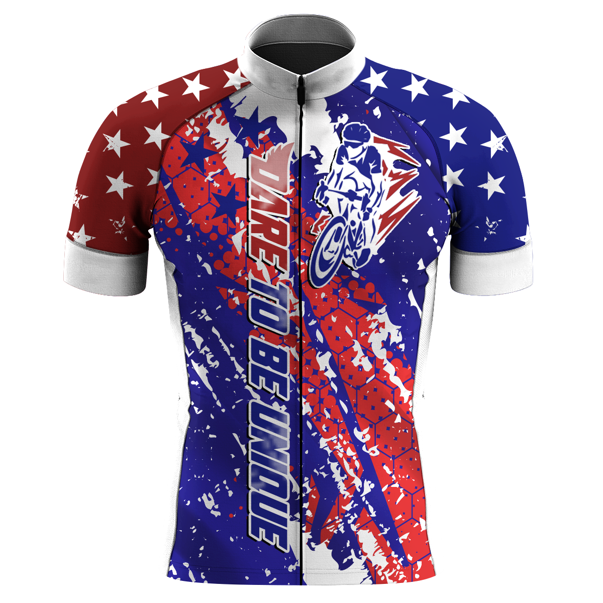 Custom American Mens cycling jersey UPF50+ USA Biking shirt with pockets Full zip road bike tops| SLC07
