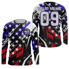Load image into Gallery viewer, American flag Motocross youth men women jersey UV Live To Ride custom dirt bike shirt Patriotic PDT408