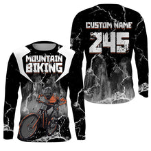 Load image into Gallery viewer, Black kid MTB jersey UPF30+ mountain bike gear youth Unisex downhill shirt cycling clothes| SLC234