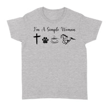 Load image into Gallery viewer, I am a simple women dog, coffee, horse shirt, horse girl shirt D06 NQS1674 - Standard Women's T-shirt