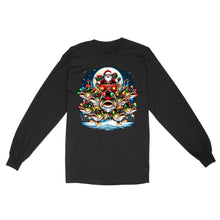 Load image into Gallery viewer, Long Sleeve - Nine Bass fish as Santa's Reindeer