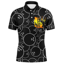 Load image into Gallery viewer, Funny Men Polo Bowling Shirt, Bowl Curve Pray Repeat, Personalized Name Short Sleeves Bowlers Jersey NBP41