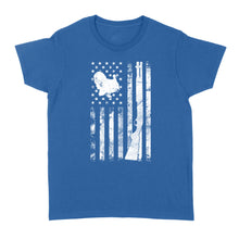 Load image into Gallery viewer, Hunting Shirt with American Flag, Shotgun Hunting Shirt, Turkey Hunting Shirt, Gifts for Hunters D05 NQS1338 - Standard Women's T-shirt