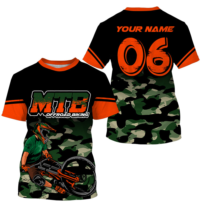 Camo MTB jersey Kids adult UPF30+ mountain bike shirt cycling jersey boys girls downhill clothes| SLC252
