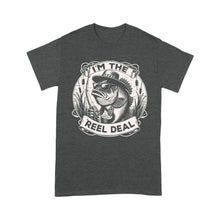 Load image into Gallery viewer, T-Shirt - I'm the reel deal gift for fisherman A54