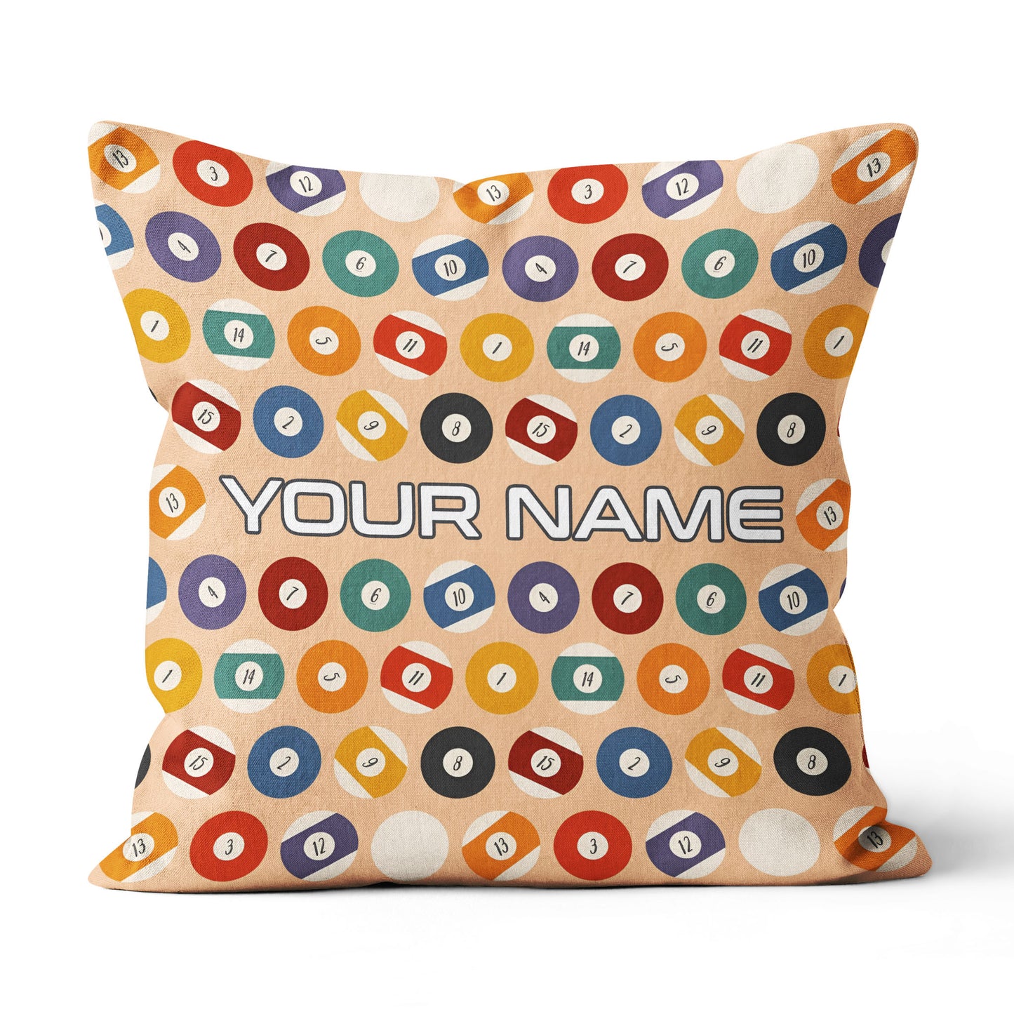 Personalized Billiard Balls Pillow Custom Throw Pillow Top Billiard Gift VHM0886
