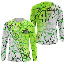 Load image into Gallery viewer, Motocross green neon custom MX jersey UPF30+ kid men women biker extreme dirt racing motorcycle PDT47
