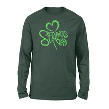 Load image into Gallery viewer, Men Women's St. Patrick's Day Shamrock Long sleeve Shirt - FSD1399D07