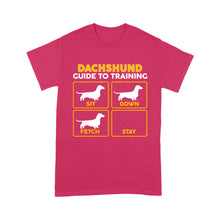 Load image into Gallery viewer, Dachshund Standard T-shirt | Funny Guide to Training dog - FSD2407D08