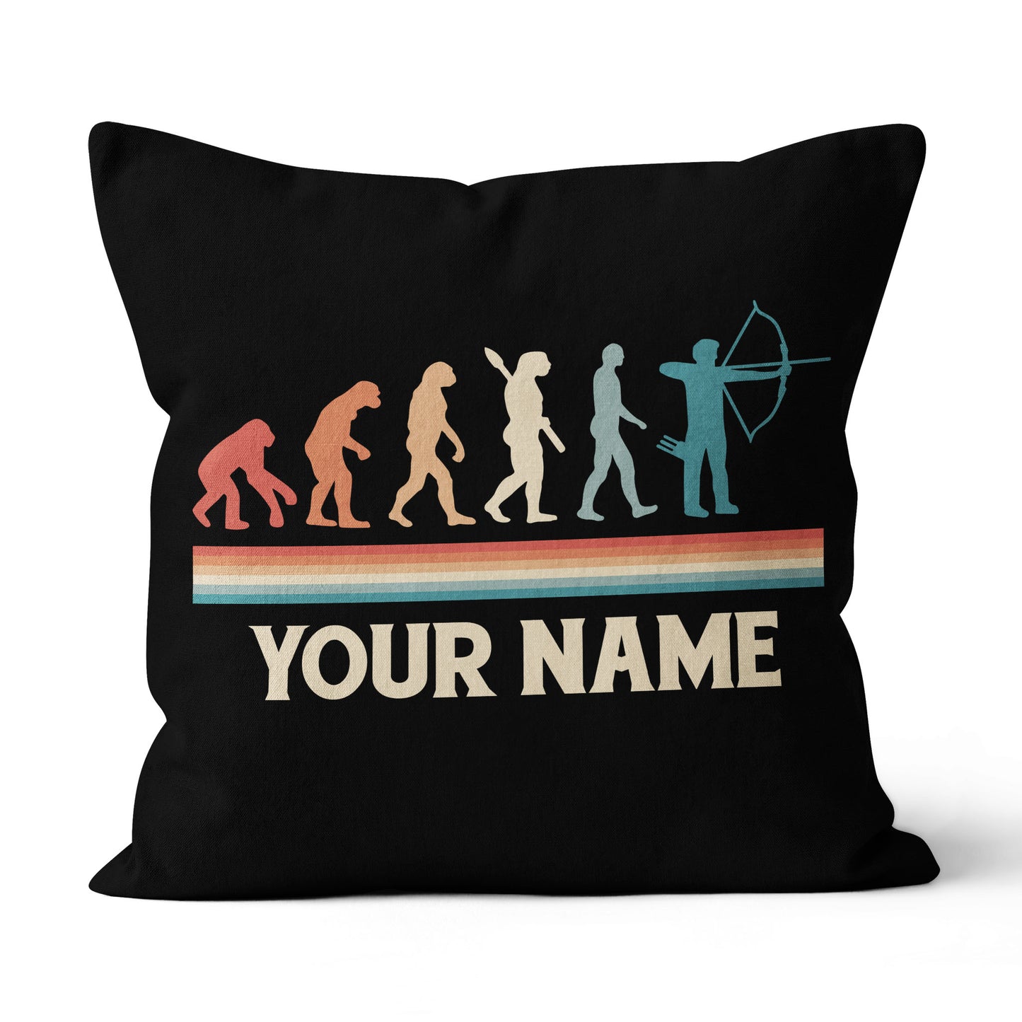 Personalized Funny Archers Evolution Archery Retro Vintage Throw Pillows TDM0778