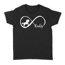 Load image into Gallery viewer, Custom Gift For Horse Lover Infinite Love Teen Girls Women Horse Lovers, horse shirts D06 NQS3220 Women's T-shirt