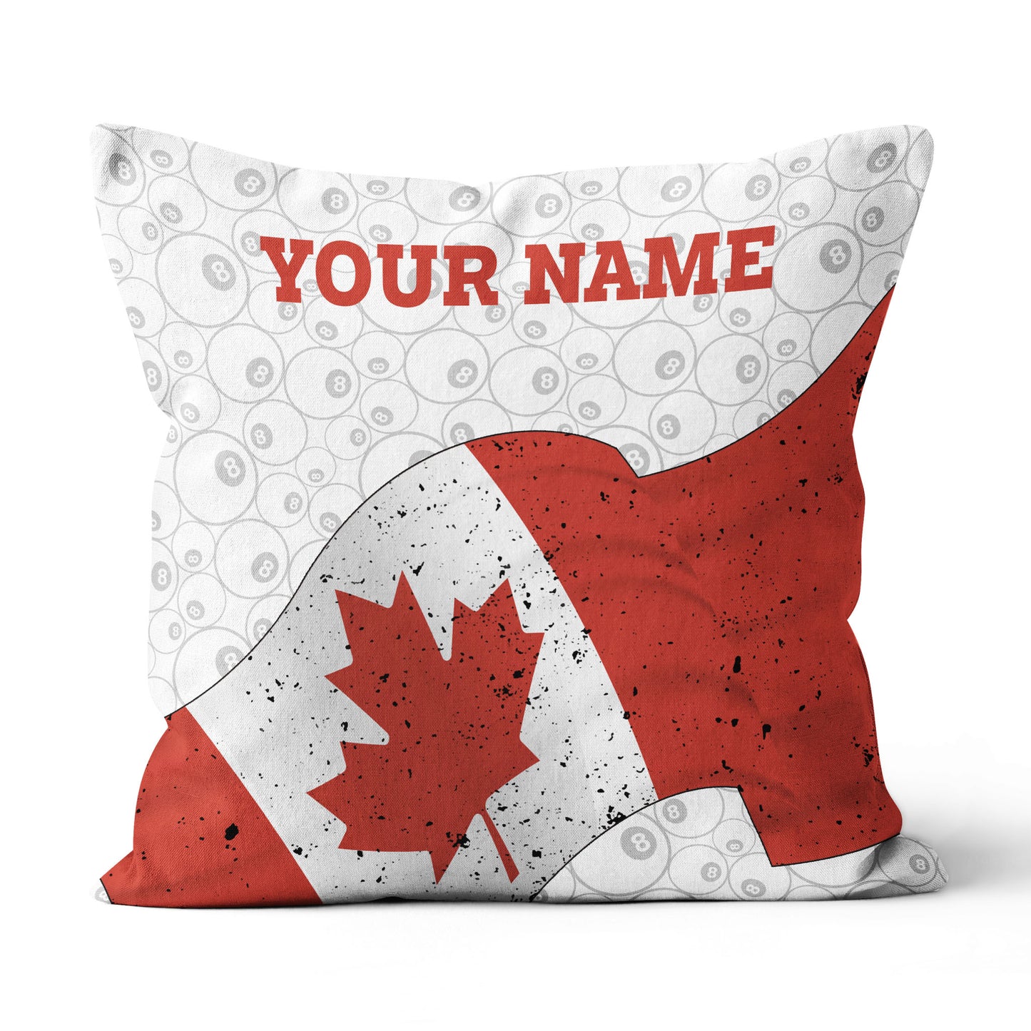Personalized Canadian Flag 8 Ball Billiard Pillow Custom Billiards Gifts VHM0863