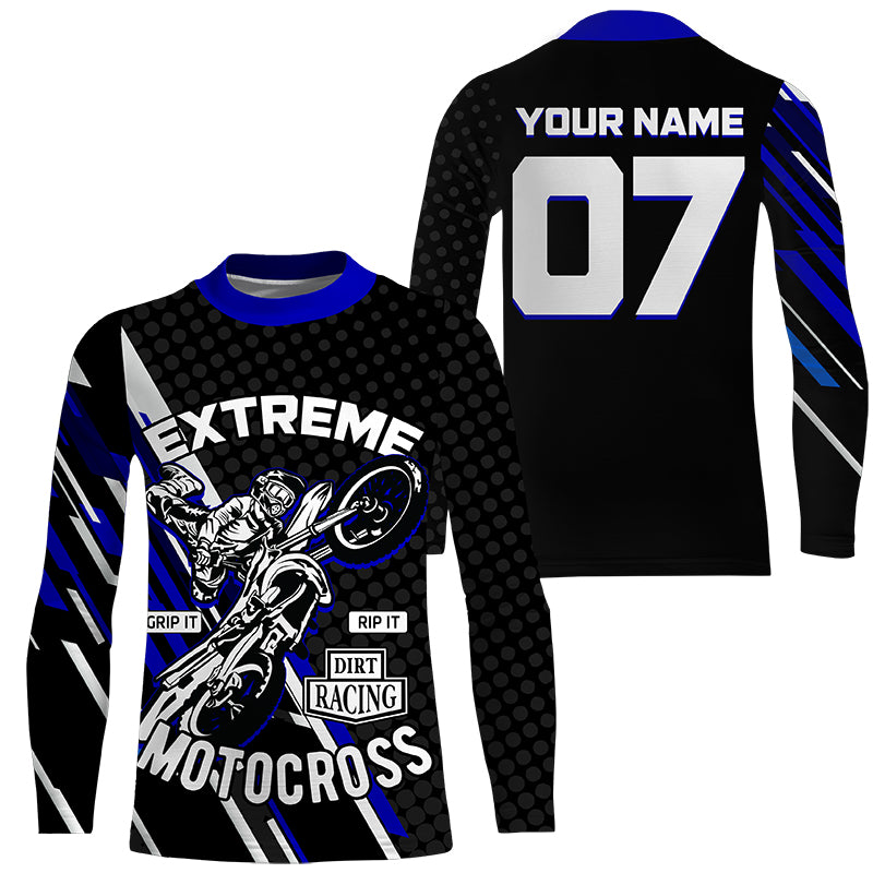 Extreme Motocross Jersey Personalized UV Protective Dirt Bike MX Racing Long Sleeves NMS1164