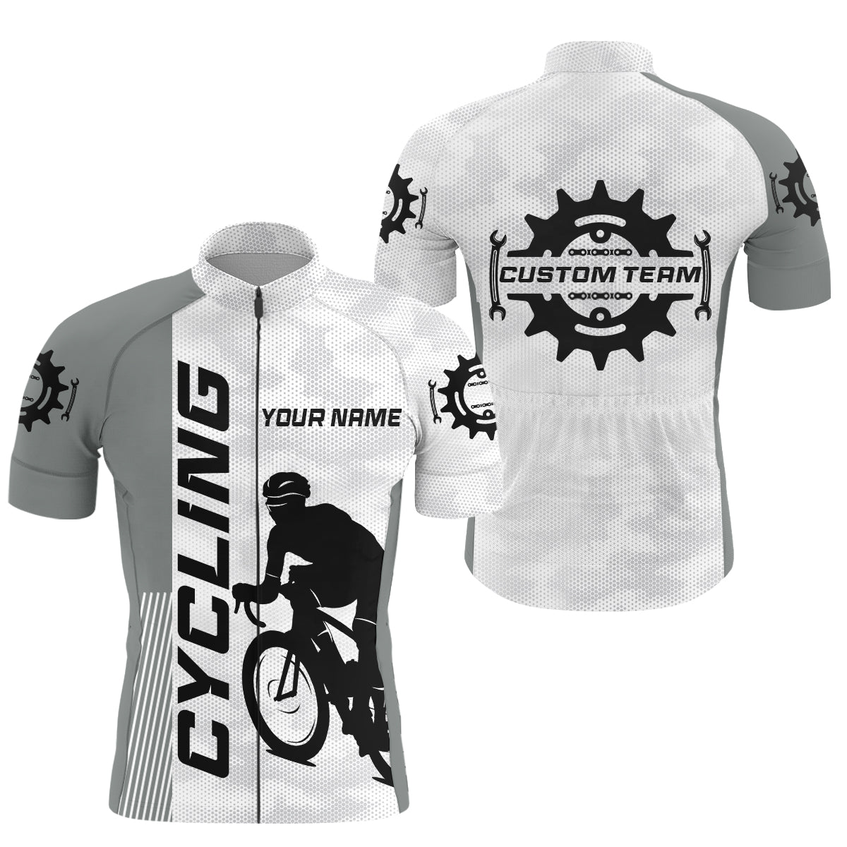 Mens cycling jersey Cycle gear with 3 pockets Anti-UV reflective long short sleeve bicycling shirt| SLC116
