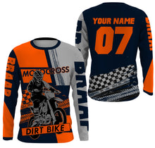 Load image into Gallery viewer, Custom orange motocross jersey UV protective kid&amp;adult dirt bike MX racing off-road long sleeve| NMS901