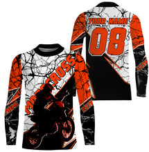 Load image into Gallery viewer, Kid&amp;Adult Motocross jersey personalized UPF30+ dirt bike racing long sleeves cool offroad bikers NMS1093