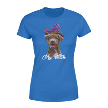 Load image into Gallery viewer, My dog is my witch - custom image for Halloween personalized gift - Standard Women's T-shirt