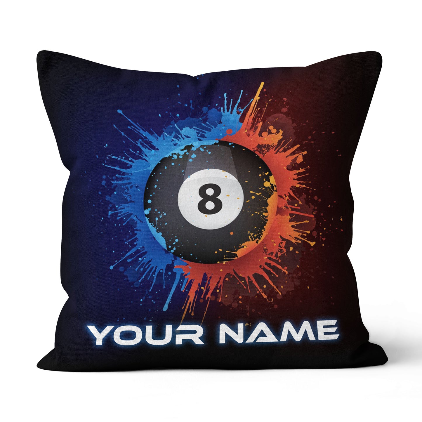 Personalized Water And Fire 8 Ball Billiard Pillow Custom Billiard Gifts VHM0830