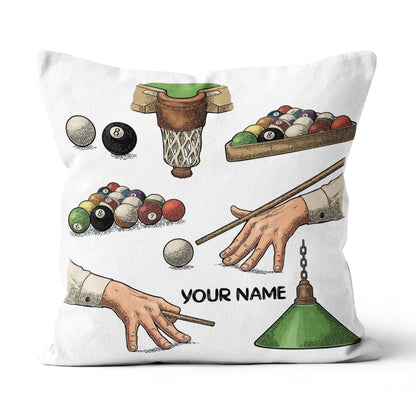 Personalized Funny Vintage Billiards Games Pillow Best Throw Pillows TDM0752